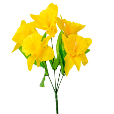  Nárcisz csokor 5v. M37cm 48db/# dekorációs kellék