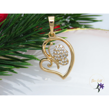  Narin XP szives medál pillangóval-18K medál