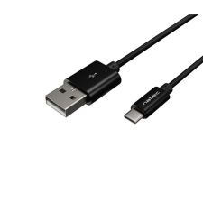 Natec Prati NKA-1956 USB-A apa - USB-C apa 2.0 Adat és töltőkábel - Fekete (1m) (NKA-1956) kábel és adapter