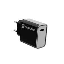 Natec Ribera NUC-2060 USB-C Hálózati töltő - Fekete (20W) (NUC-2060) mobiltelefon kellék