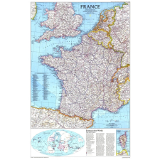NATIONAL GEOGRAPHIC Franciaország falitérkép National Geographic 1:1953000 59x77cm térkép