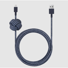 Native union USB-A apa - Lightning apa 2.0 Adat és töltő kábel - Kék (3m) kábel és adapter