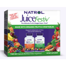 Natrol JuiceFestiv® napi zöldség-gyümölcs kapszula, gyümölcs és zöldség, 2 x 60 kapszula gyógyhatású készítmény
