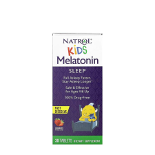 Natrol Kids Melatonin - Gyermekek számára (30 Tabletta, Eper) vitamin és táplálékkiegészítő