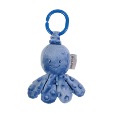 Nattou felhúzós rezgõ játék plüss Lapidou - Octopus kék plüssfigura