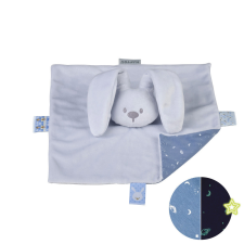  Nattou szundikendő plüss foszforeszkáló Lapidou - Nyúl kék egyéb bébijáték