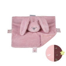  Nattou szundikendő plüss foszforeszkáló Lapidou - Nyúl pink egyéb bébijáték