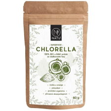 NATU Chlorella BIO prášek 80 g vitamin és táplálékkiegészítő
