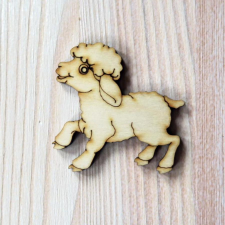  Natúr fa bárány, mérete: 25x25 mm dekorációs kellék