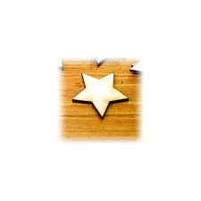  Natúr fa csillag, mérete: 3cm dekorációs kellék
