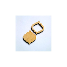  Natúr fa disz, hagymácska, kerettel. Mérete: 90x95x3+3 mm. dekorációs kellék
