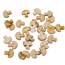  Natúr fa gomba 2,5cm 30db-os dekorációs kellék