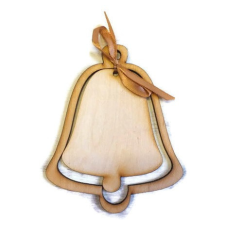 Natúr fa - Harang kerettel 11cm x 13,5cm karácsonyi dekoráció