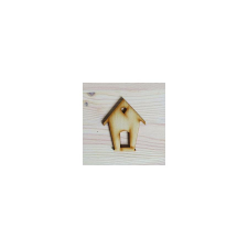Natúr fa házikó, mérete: 6x7 cm dekorációs kellék