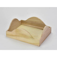  Natúr fa hullámos szélű tároló, mérete: dekorációs kellék