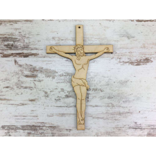  Natúr fa - Jézus a kereszten 15cm dekorációs kellék
