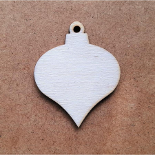  Natúr fa karácsonyfadisz, csepp. Mérete: 8 cm dekorációs kellék