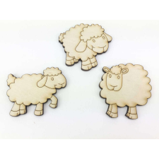  Natúr fa - Legelő bárányok 3db/csomag dekorációs kellék