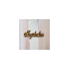 Natúr fa 'Megérkeztem' felirat, mérete: 105x50 mm dekorációs kellék
