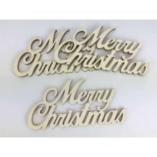  Natúr fa - Merry Christmas felirat 3db/csomag dekorációs kellék