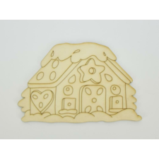  Natúr fa - Mézeskalács házikó 10x14,5cm dekorációs kellék