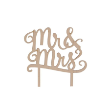 Natúr fa MR & MRS felirat esküvői sziluett tortadísz sütés és főzés