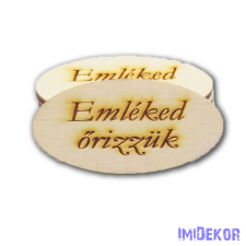  Natúr fa ovális kicsi 2,5x4cm - Emléked őrizzük dekorációs kellék