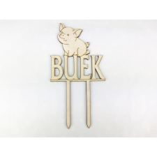 Natúr fa - "BUÉK" malacos 19cm dekorációs kellék