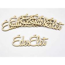  Natúr fa - "Édes Élet" felirat 10cm 5db/csomag dekorációs kellék