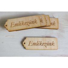 Natúr fa - "Emlékezünk" scrapbook tábla 3x8cm 5db/csomag dekorációs kellék