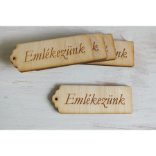 Natúr fa - "Emlékezünk" scrapbook tábla 3x8cm 5db/csomag dekorációs kellék