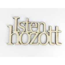 Natúr fa - "Isten hozott" felirat koszorúra 7x14cm dekorációs kellék