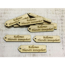 Natúr fa - "Kellemes Húsvéti ünnepeket!" hosszú scrapbook tábla 10db/csomag dekorációs kellék