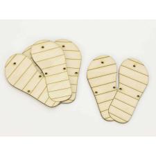  Natúr fa - Strandpapucs kicsi 7,5x8,2cm 3pár/cs dekorációs kellék