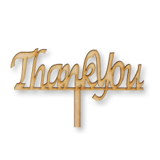  Natúr fa Thank you felirat sziluett tortadísz sütés és főzés