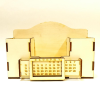  Natúr fa toll- és telefontartó öröknaptárral. Mérete: 18,3x12,5x6,5 cm