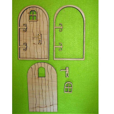  Natúr fa tündérajtó.  Mérete: 80x140 mm dekorációs kellék