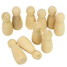  Natúr fabábu lány 2,1x5,3cm 10db/csomag dekorációs kellék