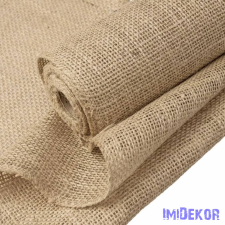 Natúr juta tekercs varrott szegéllyel 50cm x 5m dekorációs kellék