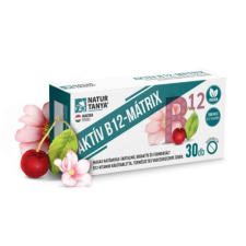 Natur Tanya® Aktív B12-Mátrix 1000mcg 30 db rágótabletta, vadcseresznye ízű vitamin és táplálékkiegészítő