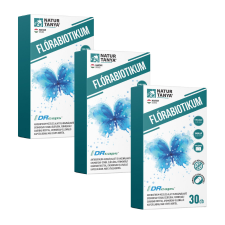 Natur Tanya ® FLÓRABIOTIKUM csomag - 3x30 kapszula probiotikum és prebiotikum a bélmikrobiom egyensúlyához vitamin és táplálékkiegészítő