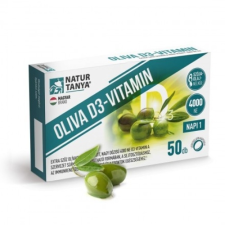 Natur Tanya OLIVA D3-vitamin. 4000 NE Quali-D aktív D3-vitamin természetes extra szűz olívaolajban oldva. 50 db vitamin és táplálékkiegészítő