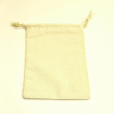  Natúr vászon szütyő, mérete: 11,5x16,5 cm dekorációs kellék