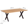  Natural edges oak Table top 200x100cm