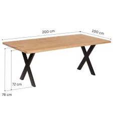  Natural edges oak Table top 200x100cm bútor