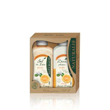 Naturalis édes narancs fürdősó 1000 g és kétkomponensű habfürdő 800 ml kozmetikai ajándékcsomag