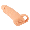 Nature Skin - péniszköpeny és műpunci - 18cm (natúr)