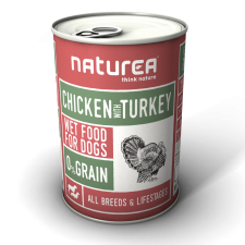 Naturea Chicken & Turkey Nedvestáp 400g kutyaeledel