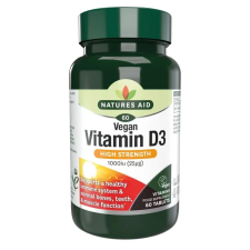NATURES AID VEGAN D3 1000 IU TABLETTA 60X vitamin és táplálékkiegészítő