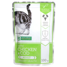 Natures Protection Alutasakos Adult Cat Urinary Health Chicken&cod 100g macskaeledel